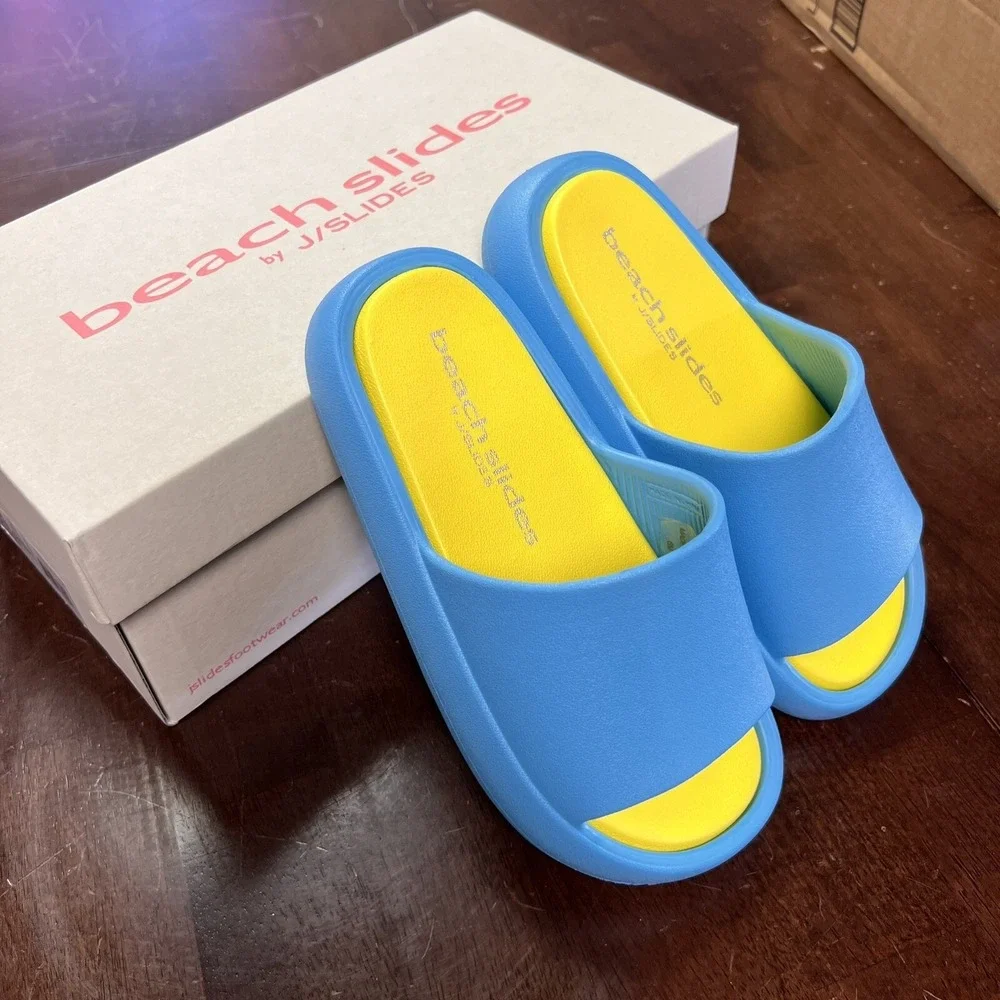 New J/Slides EVA SQUISH Summertime Lightweight Comfy Beach Slides Size 7‎